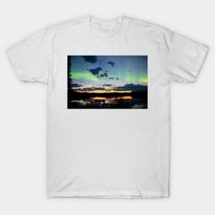 Midnight summer Northern lights Aurora borealis T-Shirt